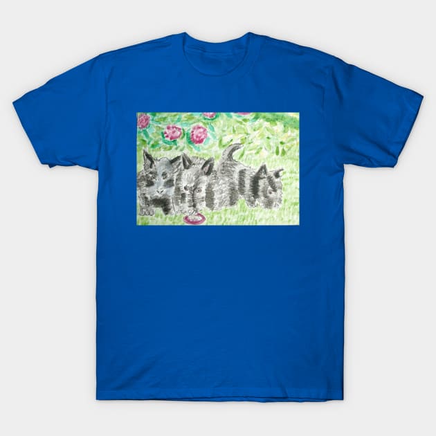 scotty terrier  dog puppies art T-Shirt by SamsArtworks